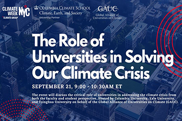 Upcoming event: The Role of Universities in Solving Our Climate Crisis