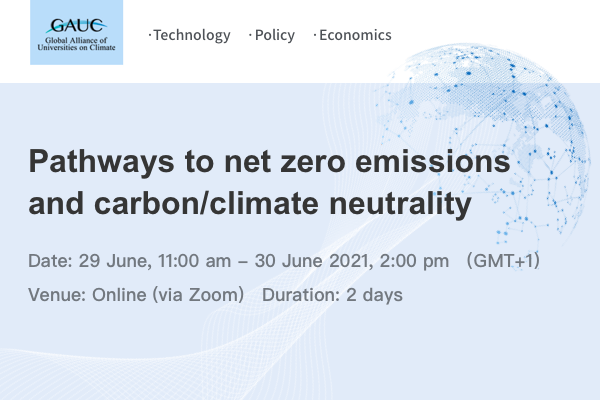 Pathways to Net Zero Emissions and Carbon/Climate Neutrality