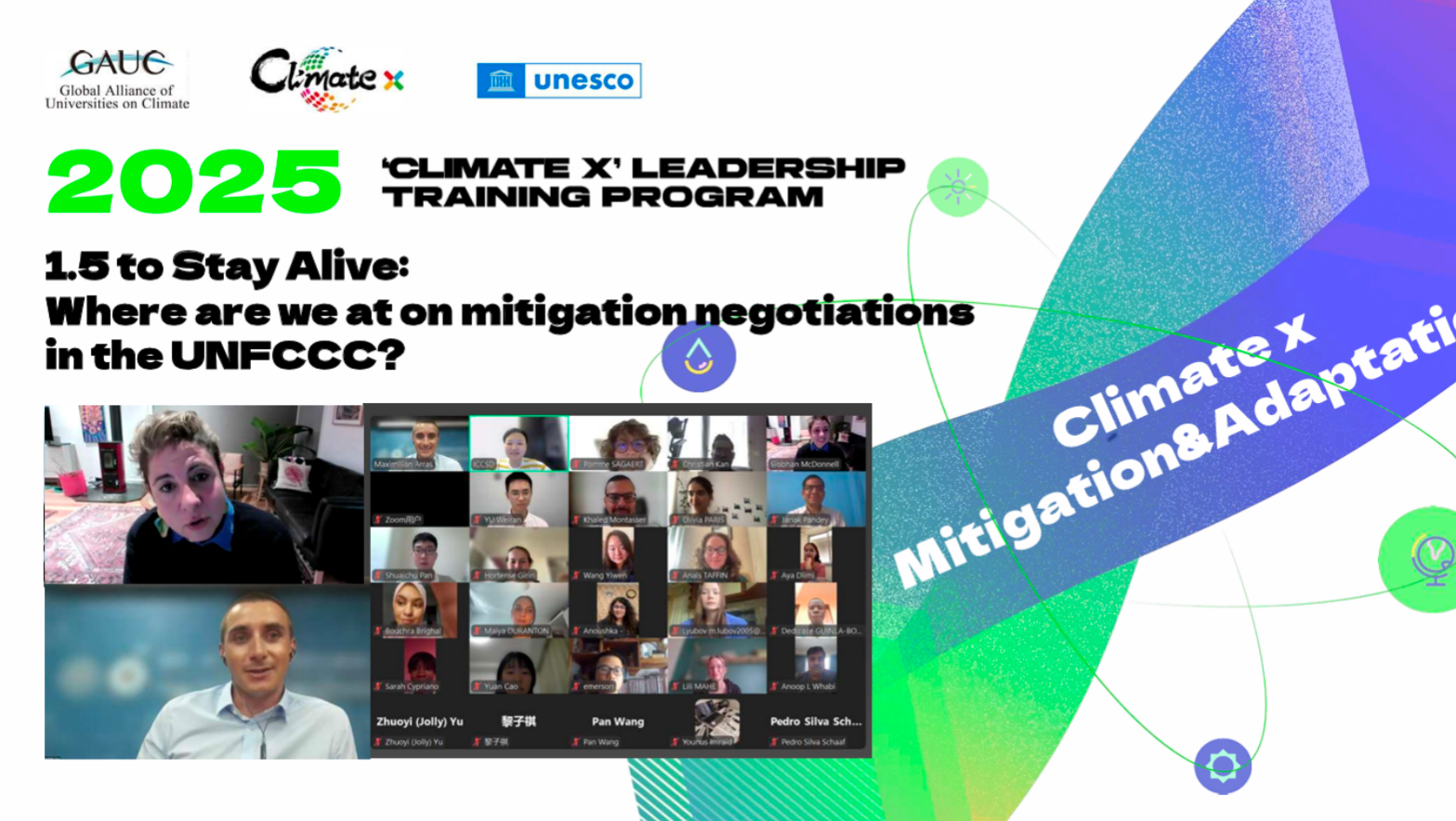 Dr. Siobhan McDonnell Led Session on Mitigation & Adaptation in 2025 Climate x Leadership Training Program